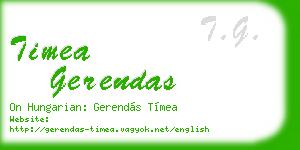 timea gerendas business card