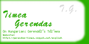 timea gerendas business card